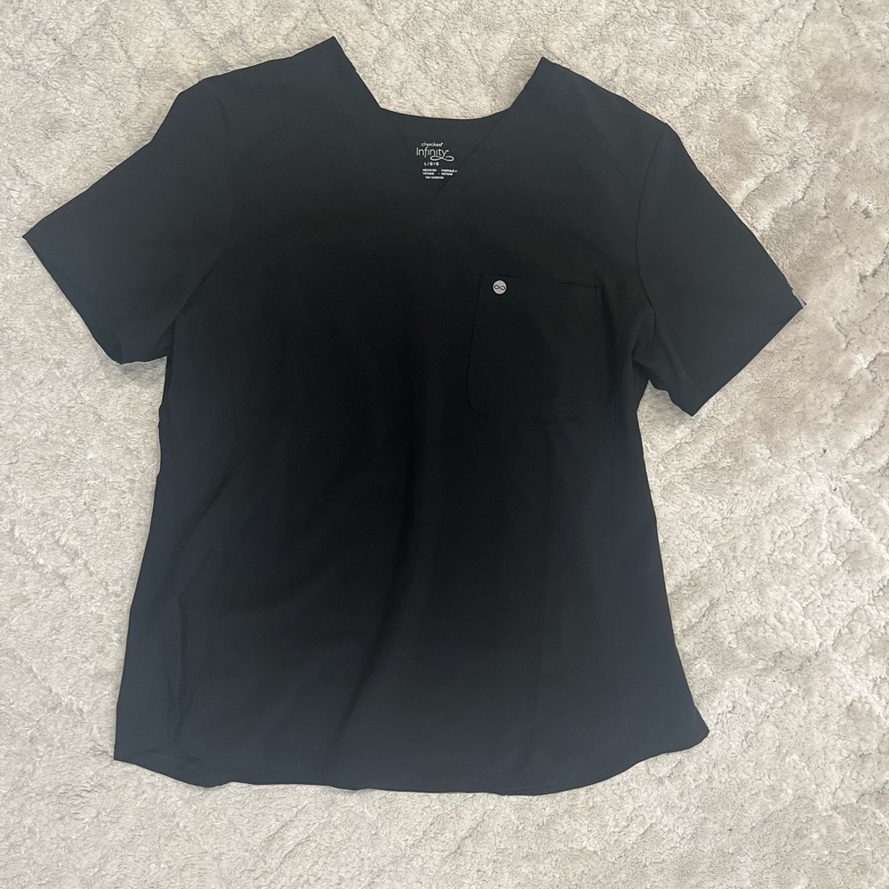 Black large Cherokee infinity scrub top
